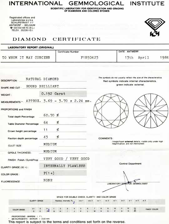 Foto 9 - Diamant IGI 0,19ct Lupenrein Top Wesselton F, D5425
