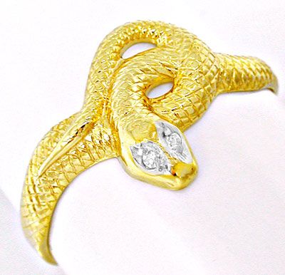 Foto 1 - Juwelier Designer-Gelbgold-Ring, Diamanten! River! Neu, S0466
