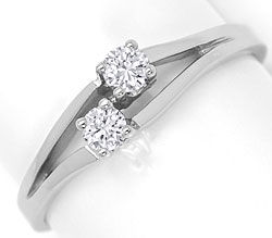Foto 1 - Schöner Diamant-Ring Brillanten 0,20Carat 14K Weißgold, S4775