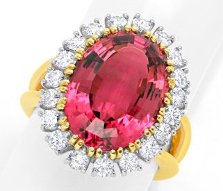 Foto 1 - Diamant-Ring 13ct Roter Turmalin / Rubellit, S6050