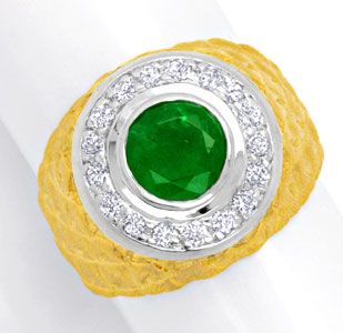 Foto 1 - Smaragd Ring, Diamanten River Lupenrein, 18K, S6104