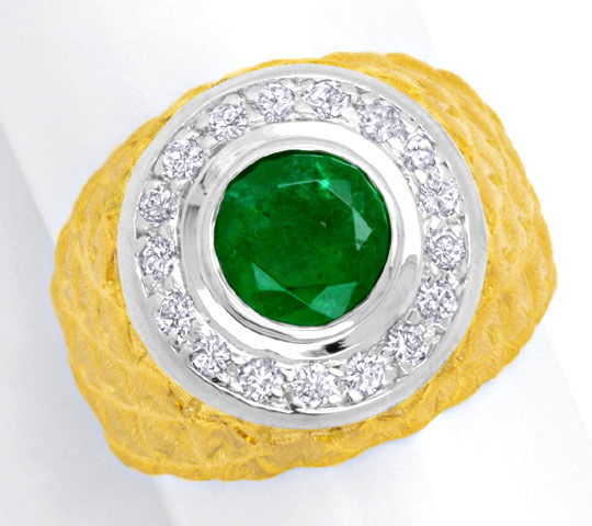 Foto 2 - Smaragd Ring, Diamanten River Lupenrein, 18K, S6104