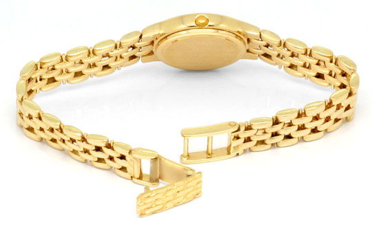 Foto 5 - Damenarmbanduhr massiv Gelbgold Goldsportarmband Topuhr, U1206